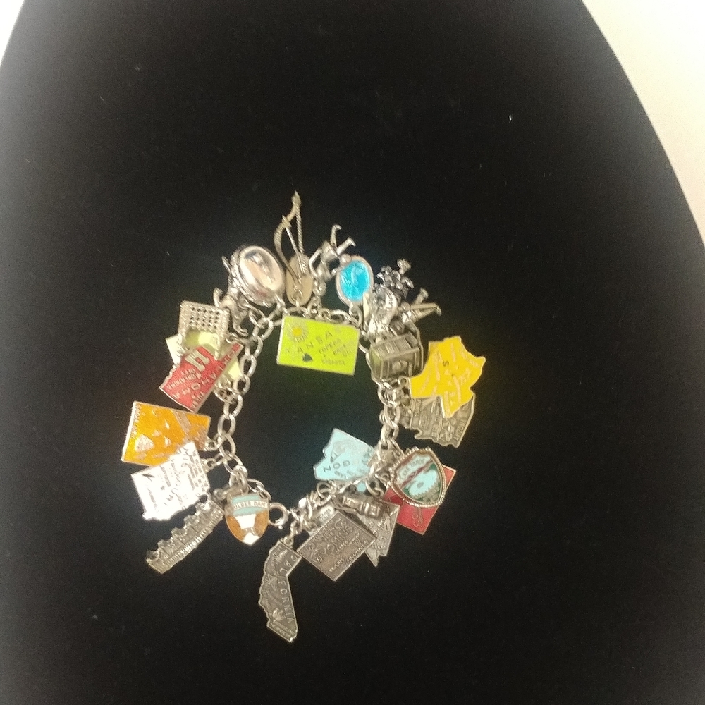 Sterling Travel Charm Bracelet